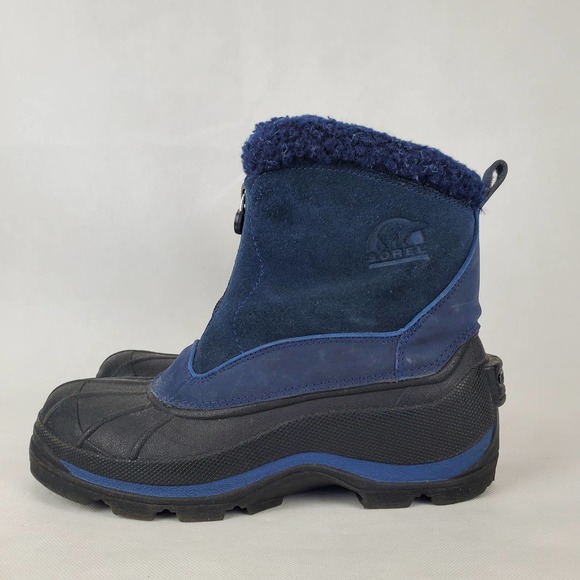 Sorel Shoes - Sorel Women's Crestwynd Navy Zipper Front Boots Thermolite Size 8.5